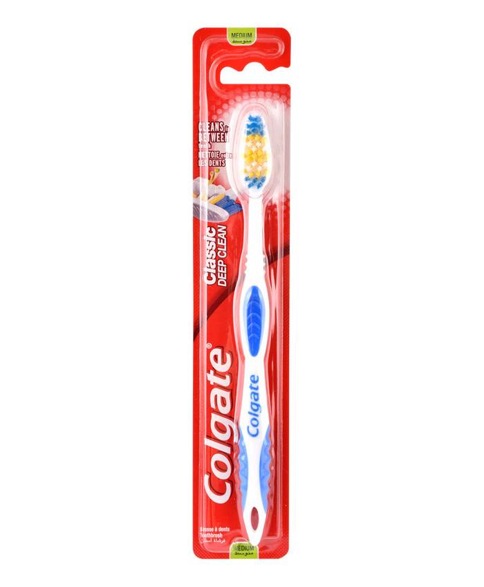 COLGATE οδοντόβουρτσα Classic Deep Clean σε διάφορα χρώματα μέτρια 1τεμ