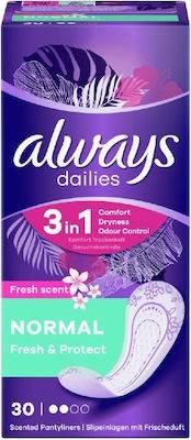ALWAYS σερβιετάκια Dailies Normal 3σε1 fresh και Protect 30τεμ