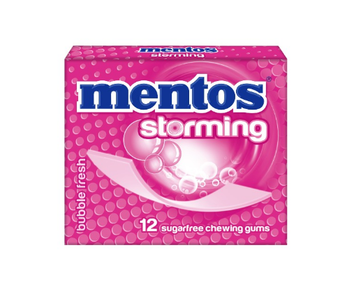 MENTOS τσίχλες storming bubblegum 30gr