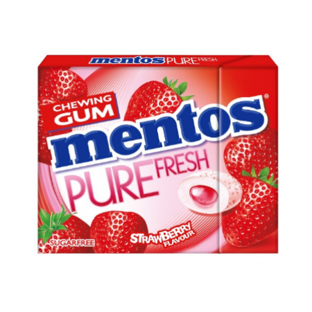 MENTOS τσίχλες pure fresh φράουλα 30gr