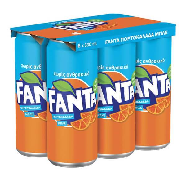 FANTA αναψυκτικό πορτοκαλάδα χωρίς ανθρακικό 6x330ml