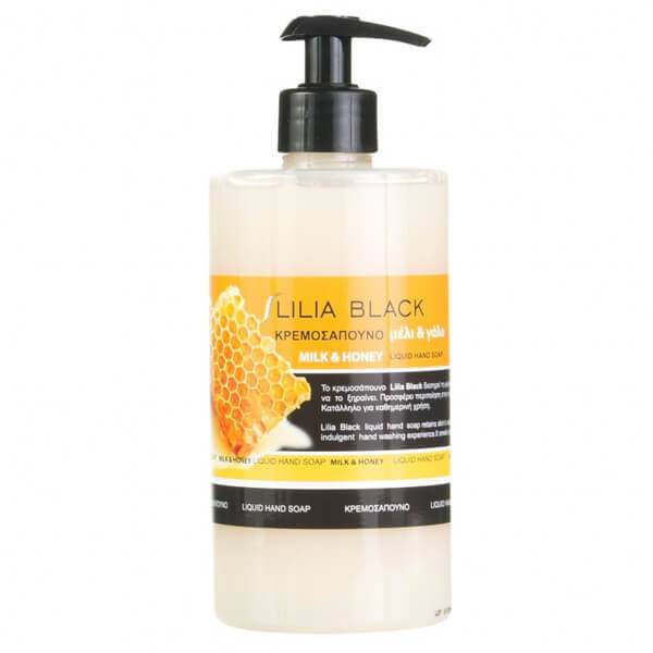 LILIA BLACK κρεμοσάπουνο μέλι και γάλα με αντλία 550ml