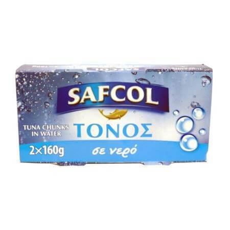 SAFCOL τόνος σε νερό 2x160gr