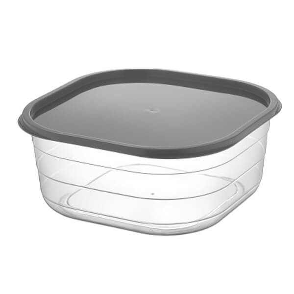 TNS μπωλ πλαστικό τετράγωνο με καπάκι 2,5lt