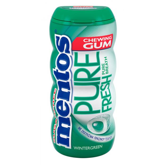 MENTOS τσίχλες pure fresh wintergreen 28gr