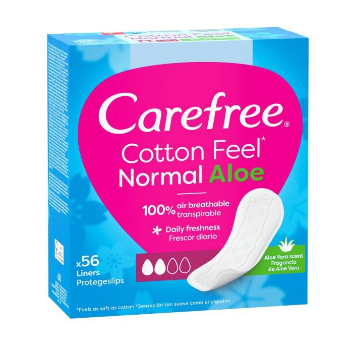 CARE FREE σερβιετάκια cotton feel normal με αλόη 56τεμ