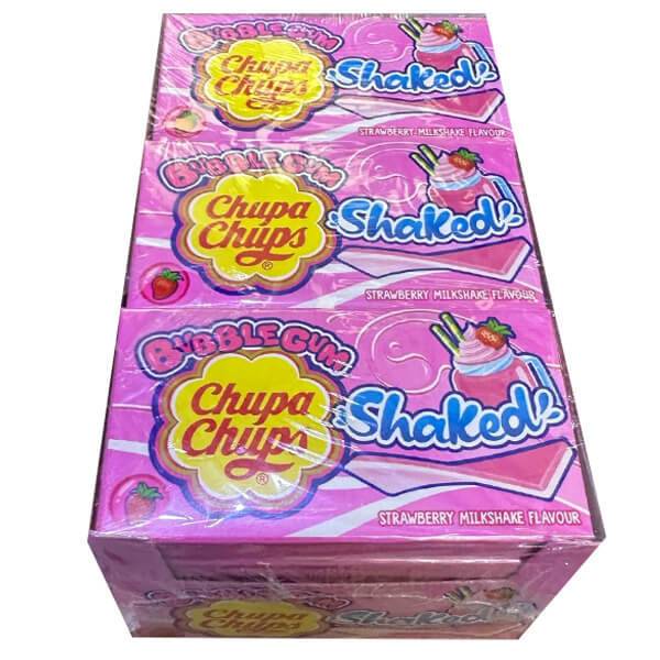 CHUPA CHUPS τσίχλες Shaked Φράουλα Milkshake 18τεμ