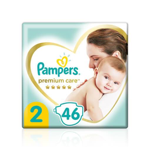 PAMPERS premium care βρεφικές πάνες No2 4-8kg 46τεμ
