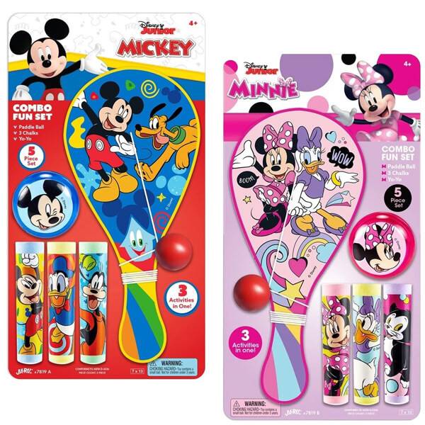 DISNEY fun set με 3 κιμωλίες, 1 paddle ball και 1 γιο-γιό