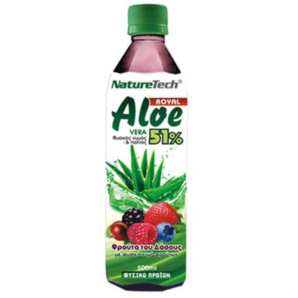 NATURE TECH αλόη με φρούτα του δάσους χωρίς ζάχαρη 500ml