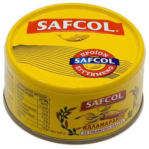 SAFCOL καλαμαράκια πικάντικα σε σάλτσα 170gr