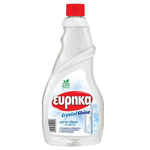 ΕΥΡΗΚΑ υγρό καθαριστικό τζαμιών διαφανές ανταλλακτικό 750ml