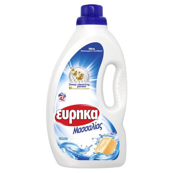 ΕΥΡΗΚΑ υγρό απορρυπαντικό ρούχων μασσαλίας 42μεζ 1,68lt