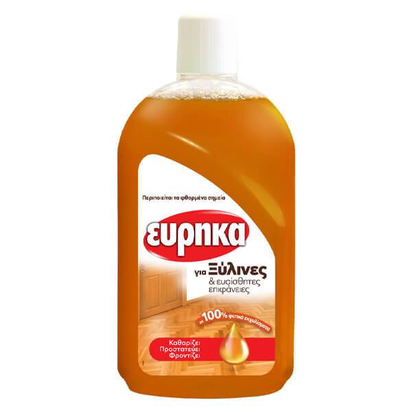 ΕΥΡΗΚΑ υγρό καθαριστικό πατώματος με ξύλινες και ευαίσθητες επιφάνειες 1lt