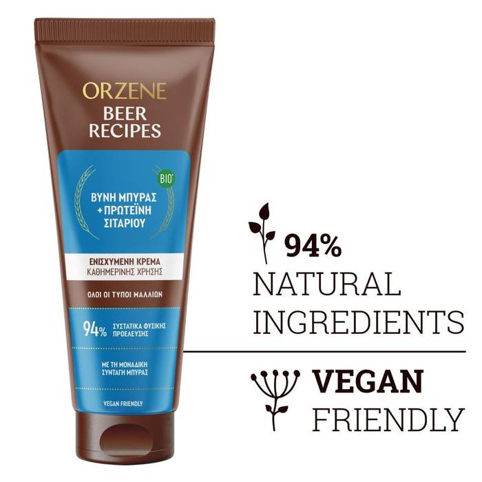 ORZENE BEER conditioner για όλους τους τύπους μαλλιών με πρωτεϊνη σιταριού 250ml