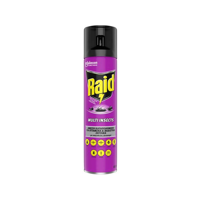 RAID εντομοκρόνο spray για ιπτάμενα έντομα 400ml