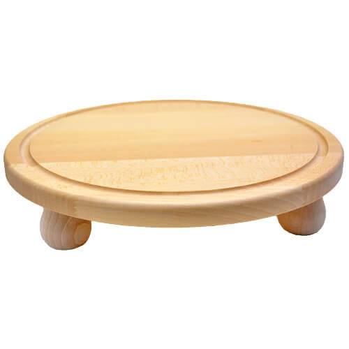 Βάση ξύλινη πίτσας με πόδια 35cm