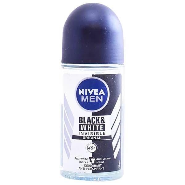 NIVEA αποσμητικό σώματος roll-on black και white invisible original 50ml