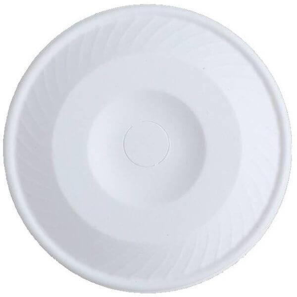 Βιοδιασπώμενο fiber καπάκι flat λευκό με τρύπα 16oz 90mm 50τεμ