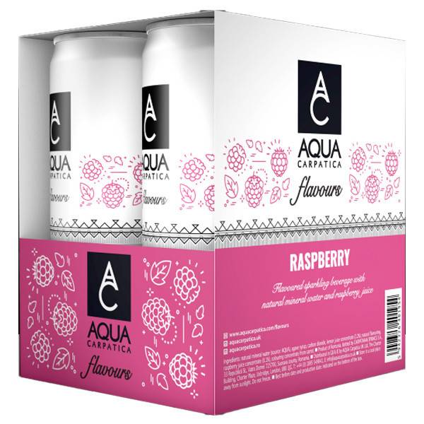 AQUA CARPATICA ανθρακούχο νερό με Βατόμουρο 4x330ml