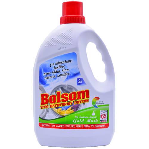 BOLSOM υγρό πλυντηρίου ρούχων για χρωματιστά και μαύρα ρούχα 3lt