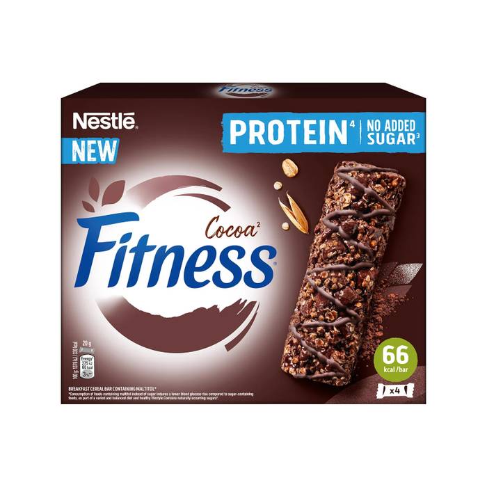 NESTLE μπάρες δημητριακών fitness protein με σοκολάτα 4x20gr