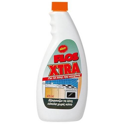 FLOS Xtra υγρό καθαριστικό για τα λίπη της κουζίνας ανταλλακτικό 475ml