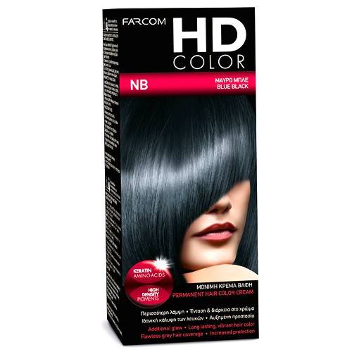 FARCOM HD color βαφή μαλλιών N/B 60ml