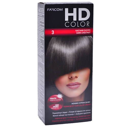FARCOM HD color βαφή μαλλιών No3 60ml