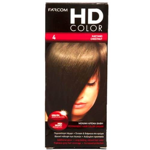 FARCOM HD color βαφή μαλλιών No4 60ml