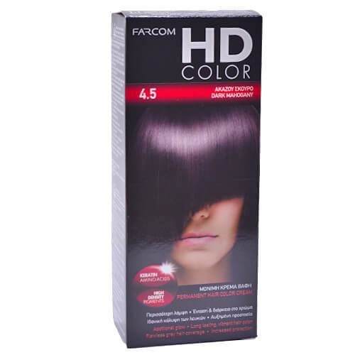 FARCOM HD color βαφή μαλλιών No4.5 60ml