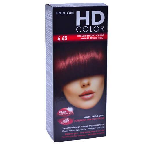 FARCOM HD color βαφή μαλλιών No4.65 60ml