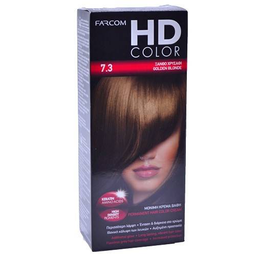 FARCOM HD color βαφή μαλλιών No7.3 60ml