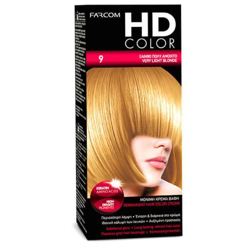 FARCOM HD color βαφή μαλλιών No9 60ml