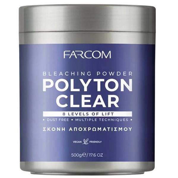 FARCOM Polyton σκόνη αποχρωματισμού clear blue 500gr