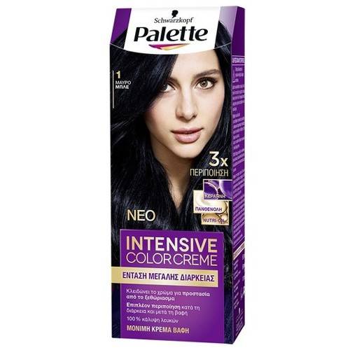 SCHWARZKOPF Palette intensive color creme 1 μαύρο-μπλε 50ml