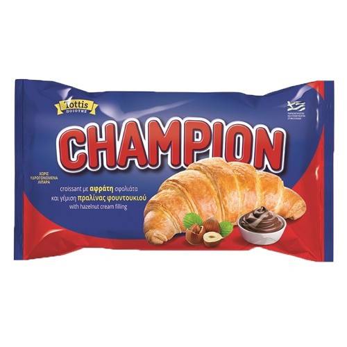 TOTTIS champion κρουασάν με κρέμα πραλίνας φουντουκιού 70gr
