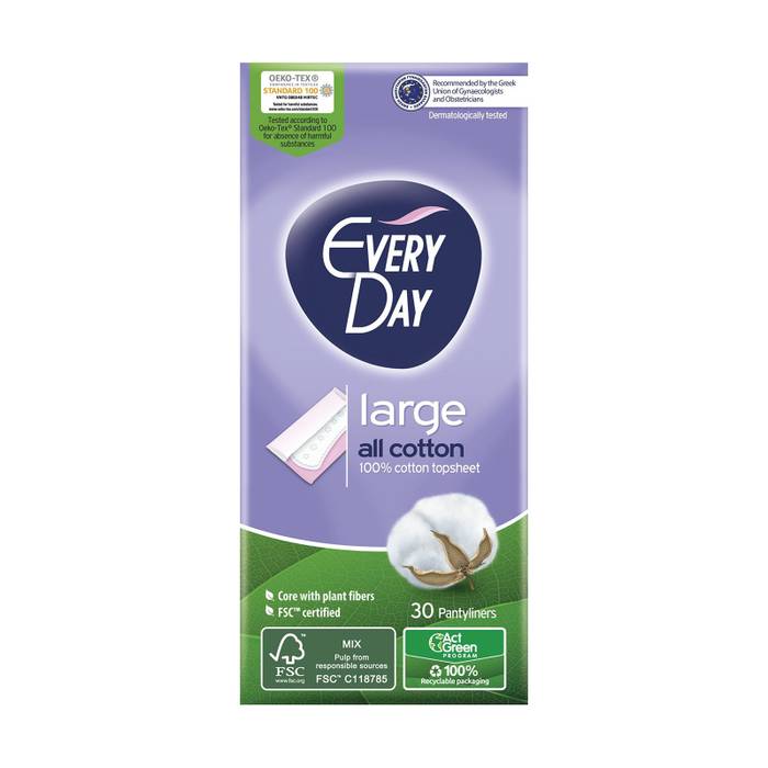 EVERY DAY σερβιετάκια all cotton large 30τεμ
