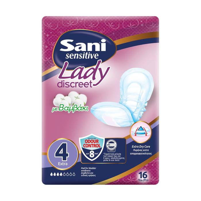 SANI sensitive lady σερβιέτες ειδικών χρήσεων No4 extra 16τεμ