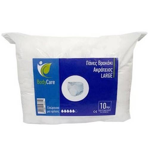 BODYCARE πάνα βρακάκι ακράτειας large 10τεμ