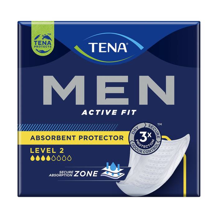 TENA men absorbent protector2 επιθέματα ακράτειας medium 10τεμ