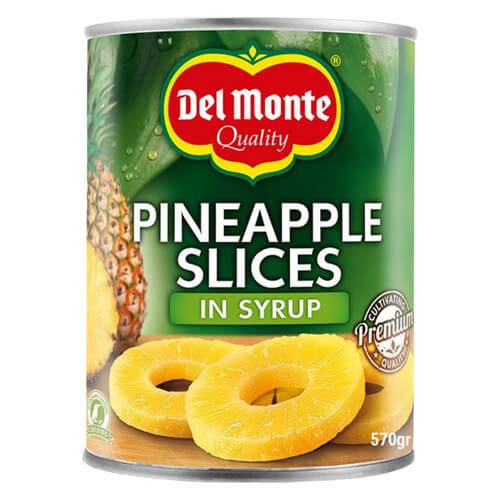 DEL MONTE κομπόστα ανανάς φέτες σε σιρόπι 570gr