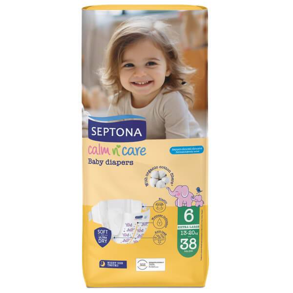 SEPTONA παιδικές πάνες extra large No6 13-20kg 38τεμ