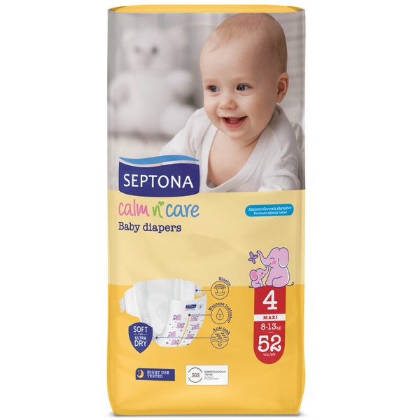 SEPTONA παιδικές πάνες maxi No4 8-13kg 52τεμ