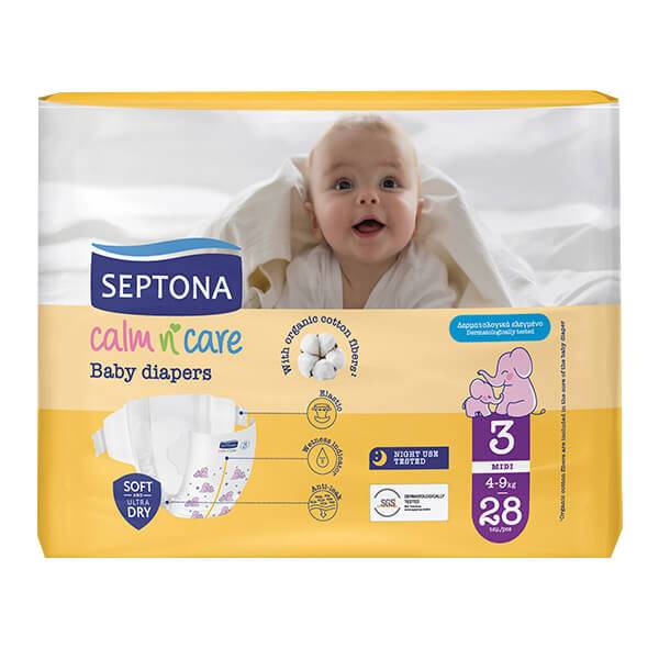 SEPTONA παιδικές πάνες midi No3 4-9kg 28τεμ
