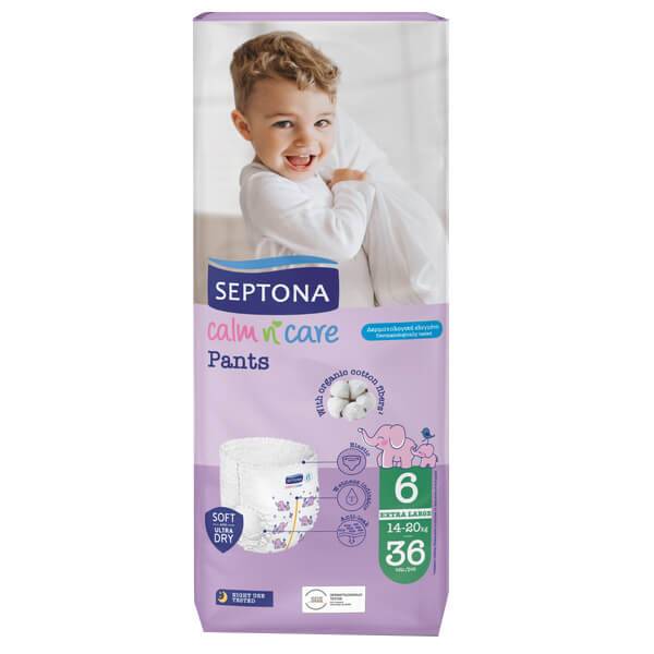 SEPTONA παιδικές πάνες βρακάκι extra large No6 14-20kg 36τεμ