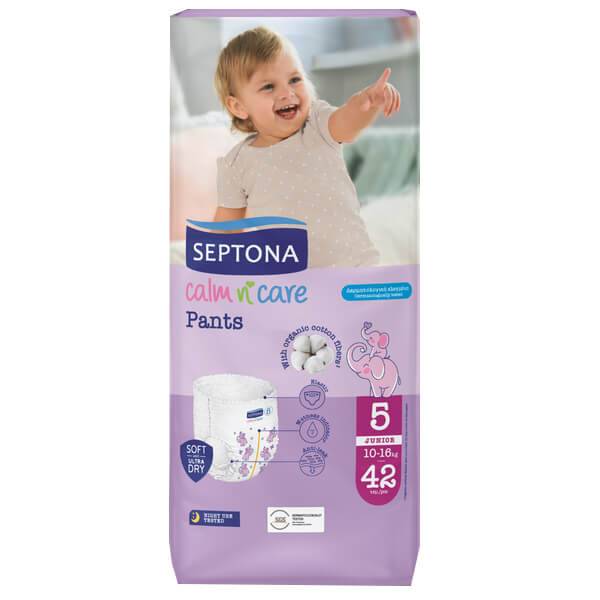 SEPTONA παιδικές πάνες βρακάκι junior No5 10-16kg 42τεμ