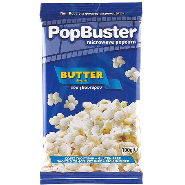 POPBUSTER ποπ κορν με βούτυρο για φούρνο μικροκυμάτων 100gr