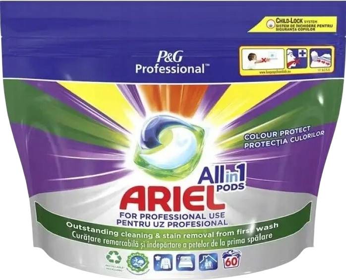 ARIEL κάψουλες πλυντηρίου ρούχων All in 1 Color Touch of Lenor 60τεμ