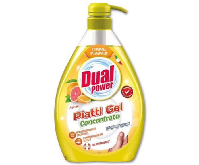 DUAL POWER υγρό πιάτων εσπεριδοειδή με αντλία 1lt
